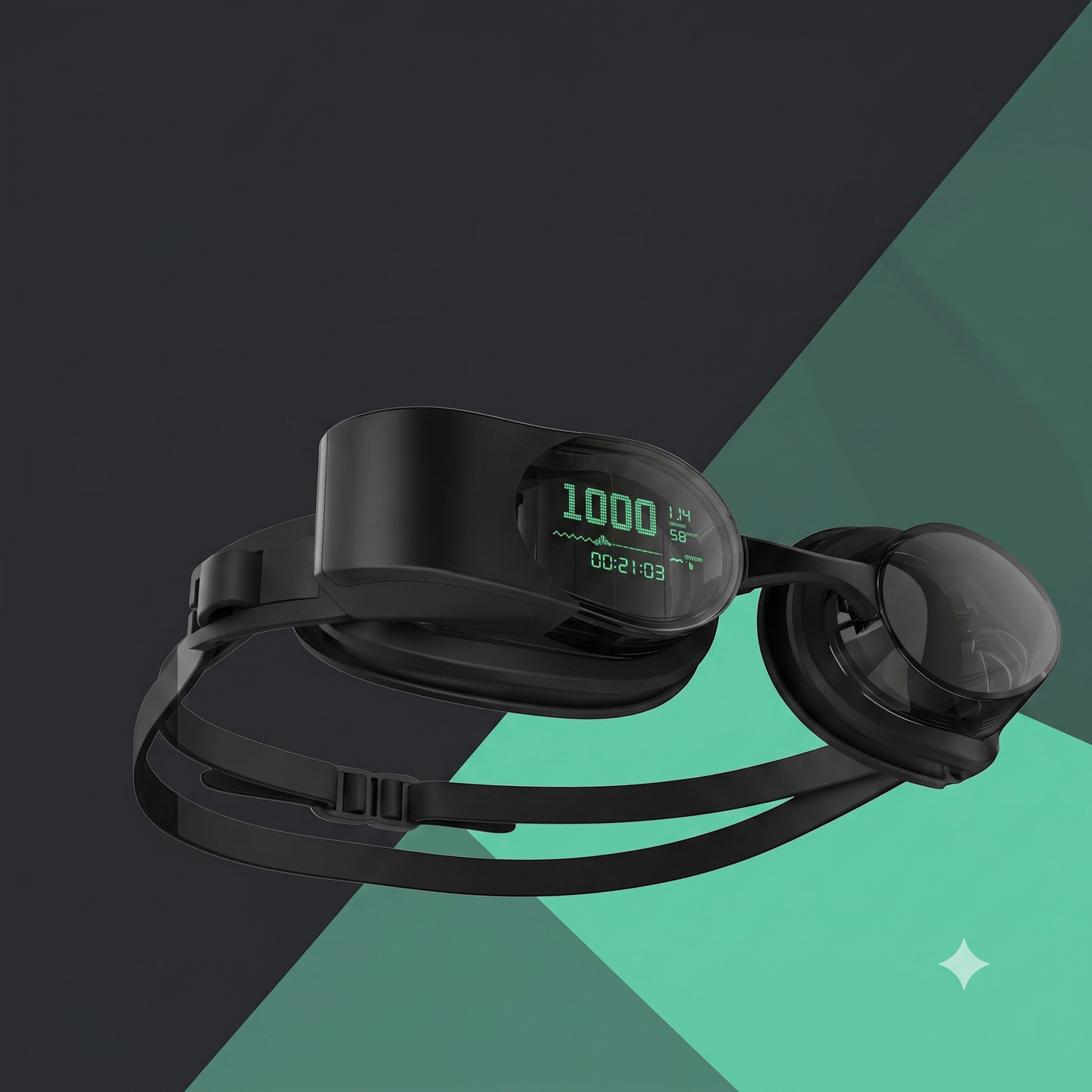 Holoswim 2 Pro AR Smart Swim Goggles | Prescription Myopia Lens Friendly | AI Data Tracking & Waterproof Fitness Goggles